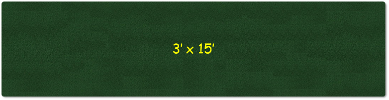 3' by 15' Putting Carpet Strips