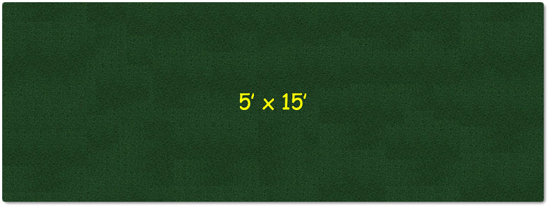 5 feet x 15 feet putting carpet