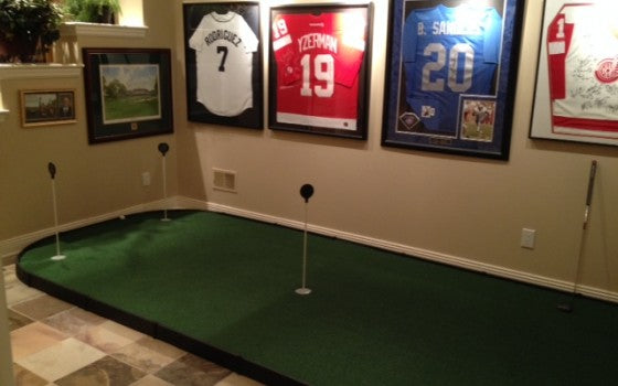 putting green man cave