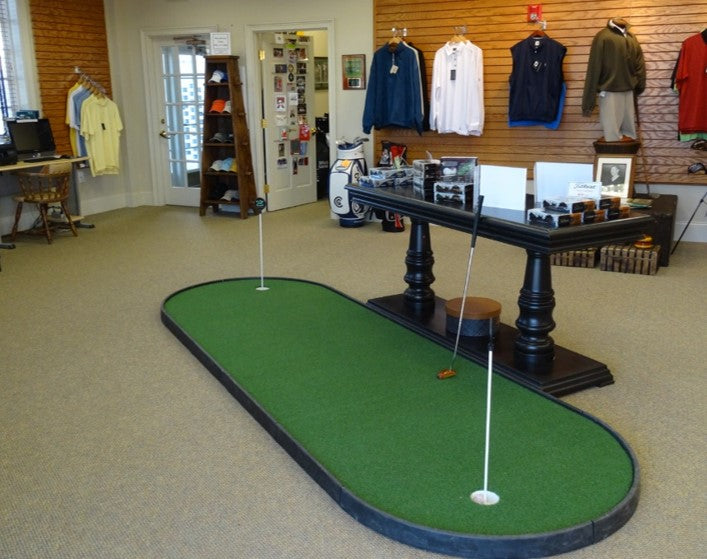club champion model putting green, putting green in shop