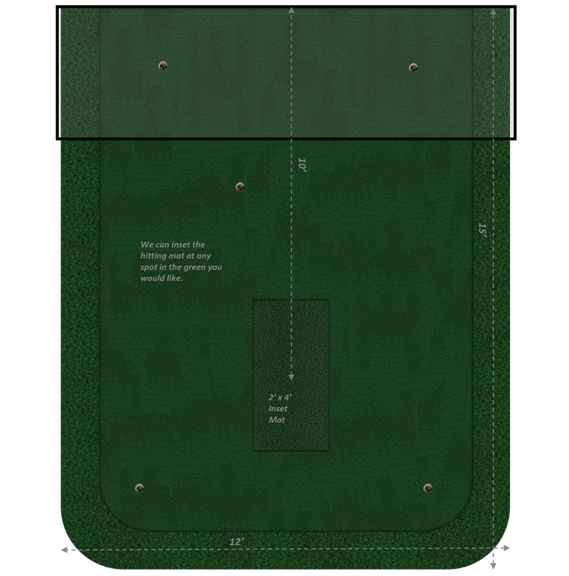 Custom Sim Green with Inset Hitting Mat