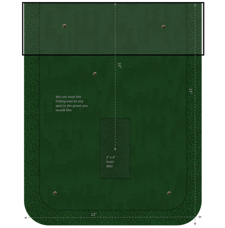 Custom Sim Green with Inset Hitting Mat