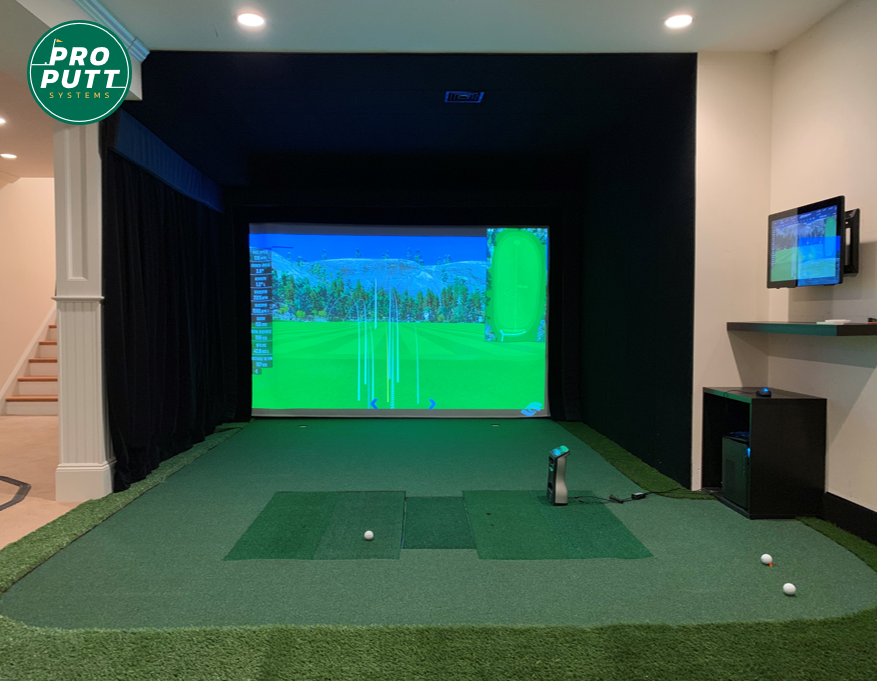 Simulator with Putting Green