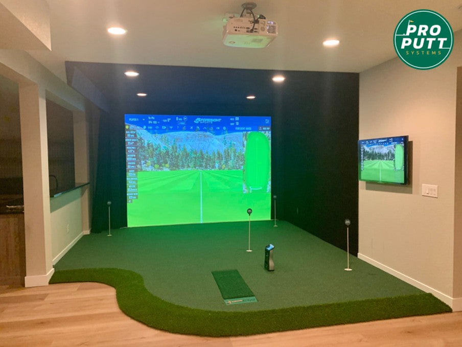 Sim Green with Inset True Strike Golf Mat
