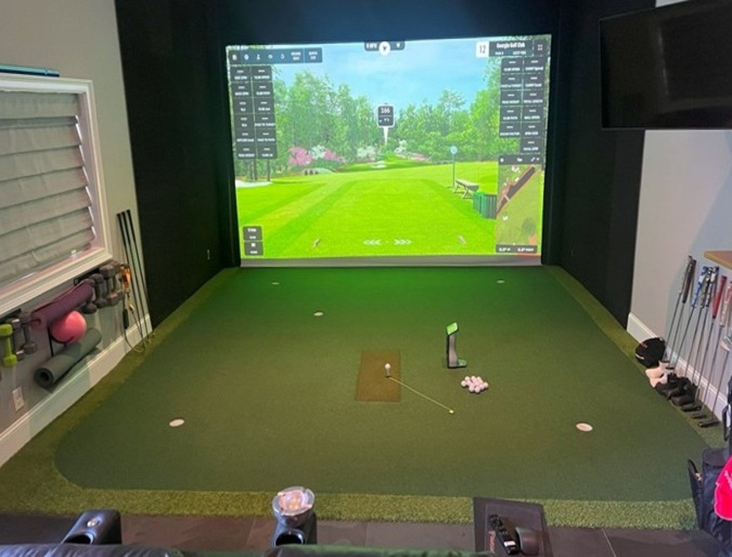 EZ Tee Hitting Strip in Sim Floor