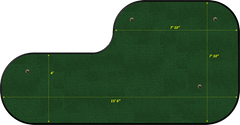 8x15 L Shaped Green