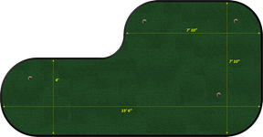 8x15 L Shaped Green
