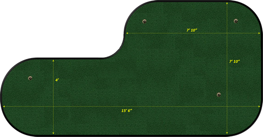 8x15 L Shaped Green