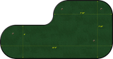8x15 L Shaped Green