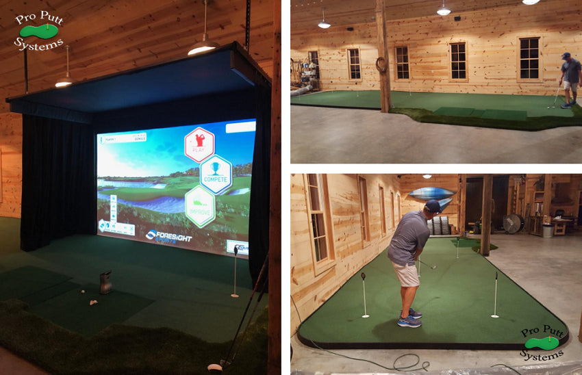 Putting Green w Hitting Mat Integration