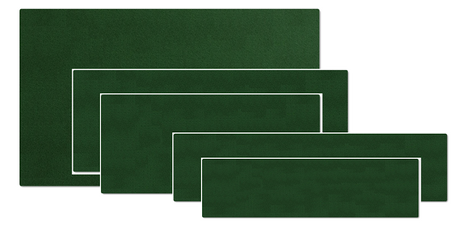 various sizes of putting turf